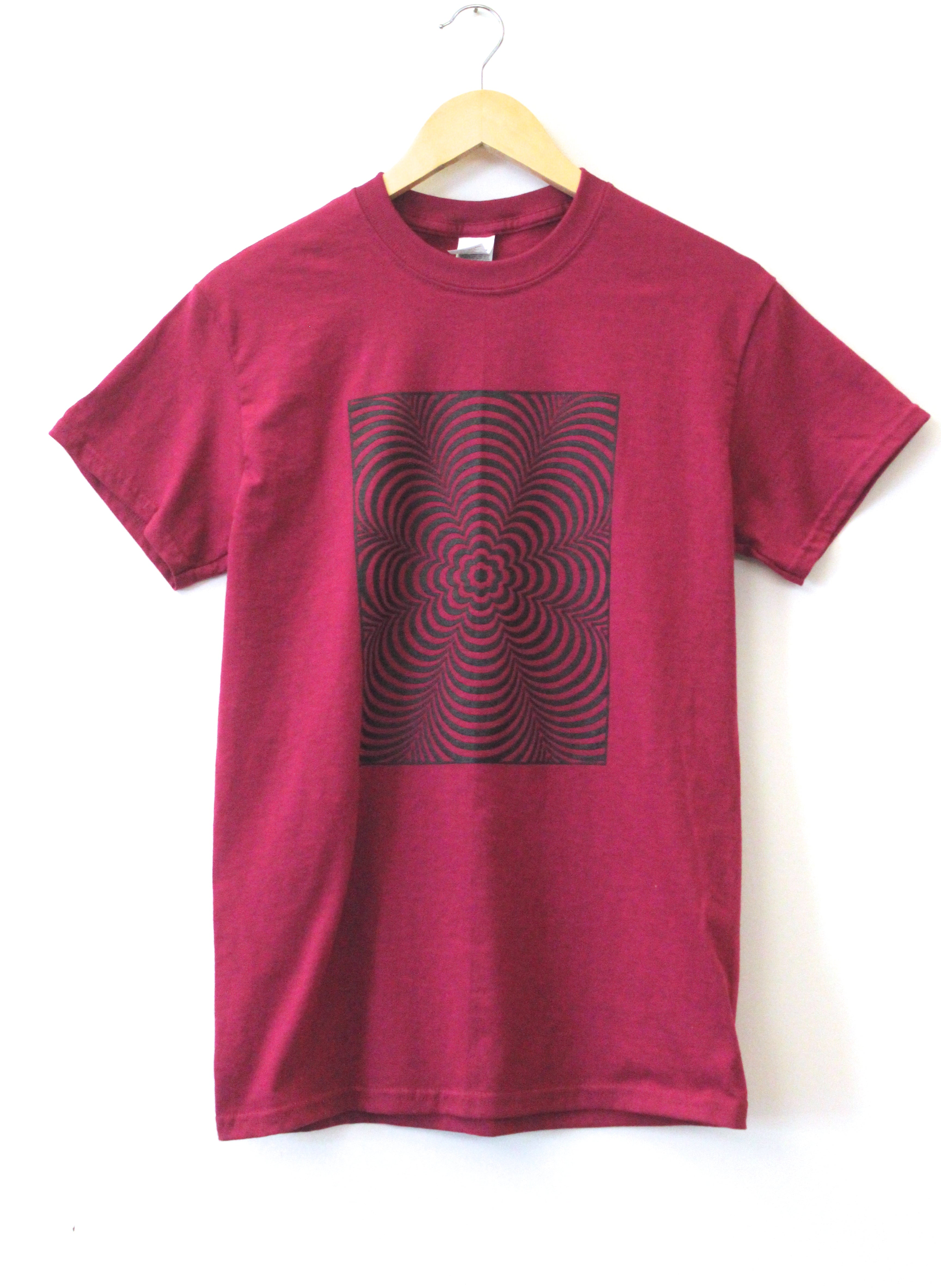 Hypnotic Spiral Flower Graphic Unisex Tee