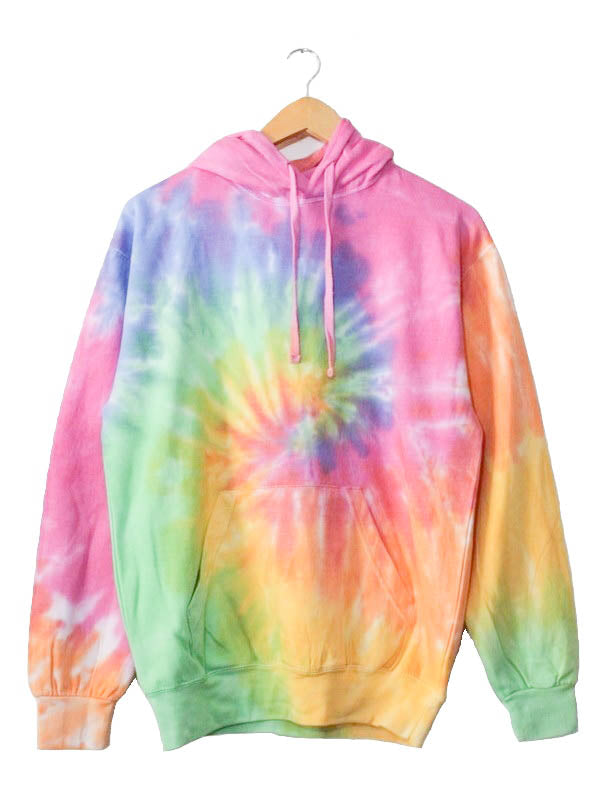 Pastel Rainbow Tie-Dye Hoodie