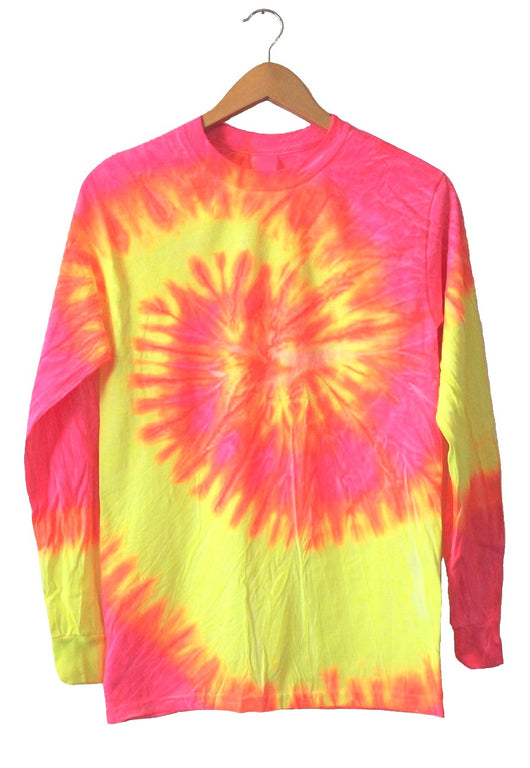 Tropical Neon Tie-Dye Long Sleeve Unisex Tee – Era of Artists