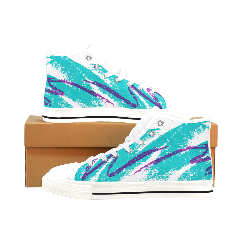 Vaporwave Fashion™  90's Jazz Solo : All Over Print High Top Shoes