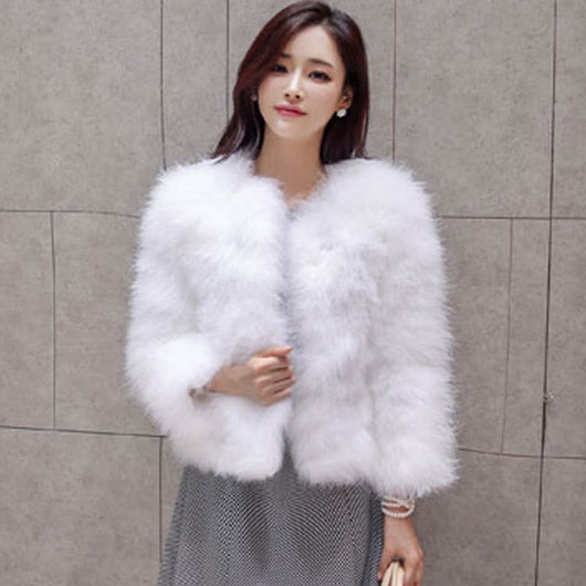 Ostrich Feather Jacket - White – Pomkin