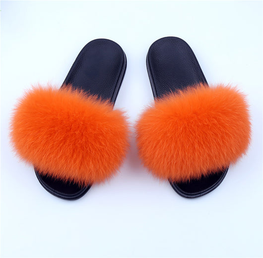 orange fluffy slides