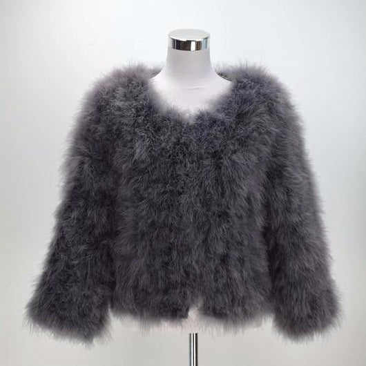 grey ostrich feathers