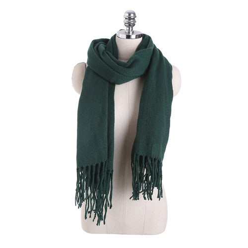 dark green cashmere scarf