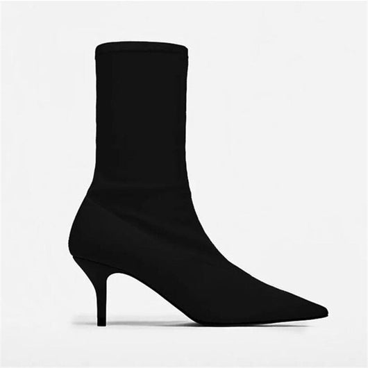 low heel sock bootie