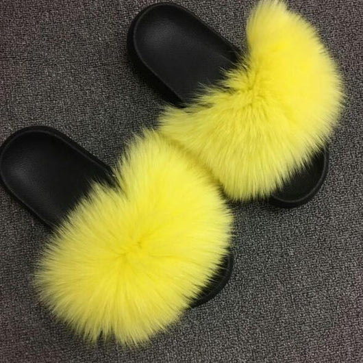 yellow fluffy slides