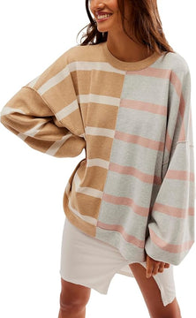 Free People Uptown Stripe Pullover