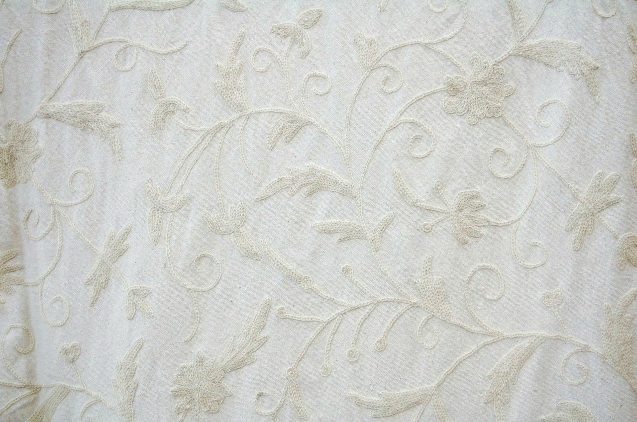 10 Pieces Cotton Fabric Embroidery Fabric Cotton for Embroidery 7.9 Inch  White