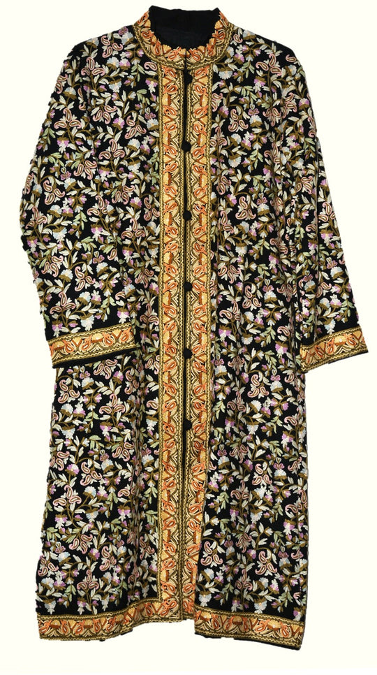 Embroidered Coats, Kashmir Coats, Wool Silk Linen Embroidered Coats ...