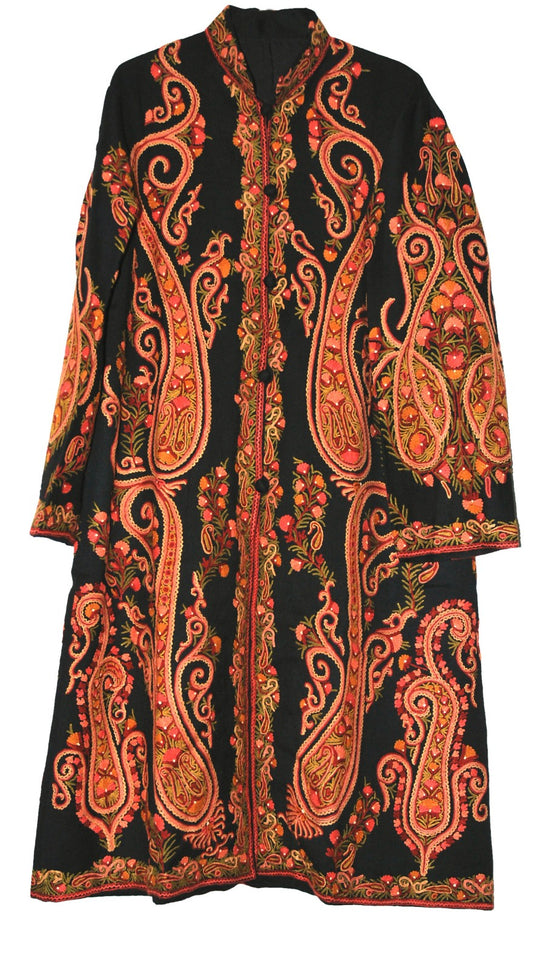 Embroidered Coats, Kashmir Coats, Wool Silk Linen Embroidered Coats ...