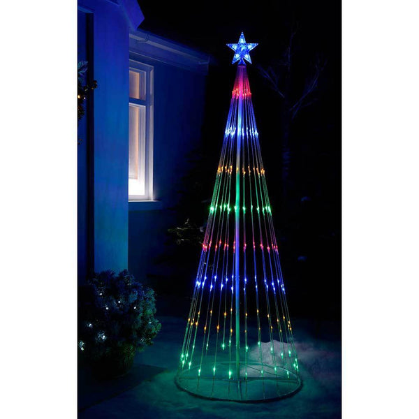 Pre-Lit LED Animated Flashing Pop-Up Christmas Tree, 190 cm - Multi-Co ...