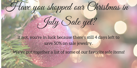 Philadelphia Jeweler hosts Christmas in July Sale with 50% off all sale jewelry.