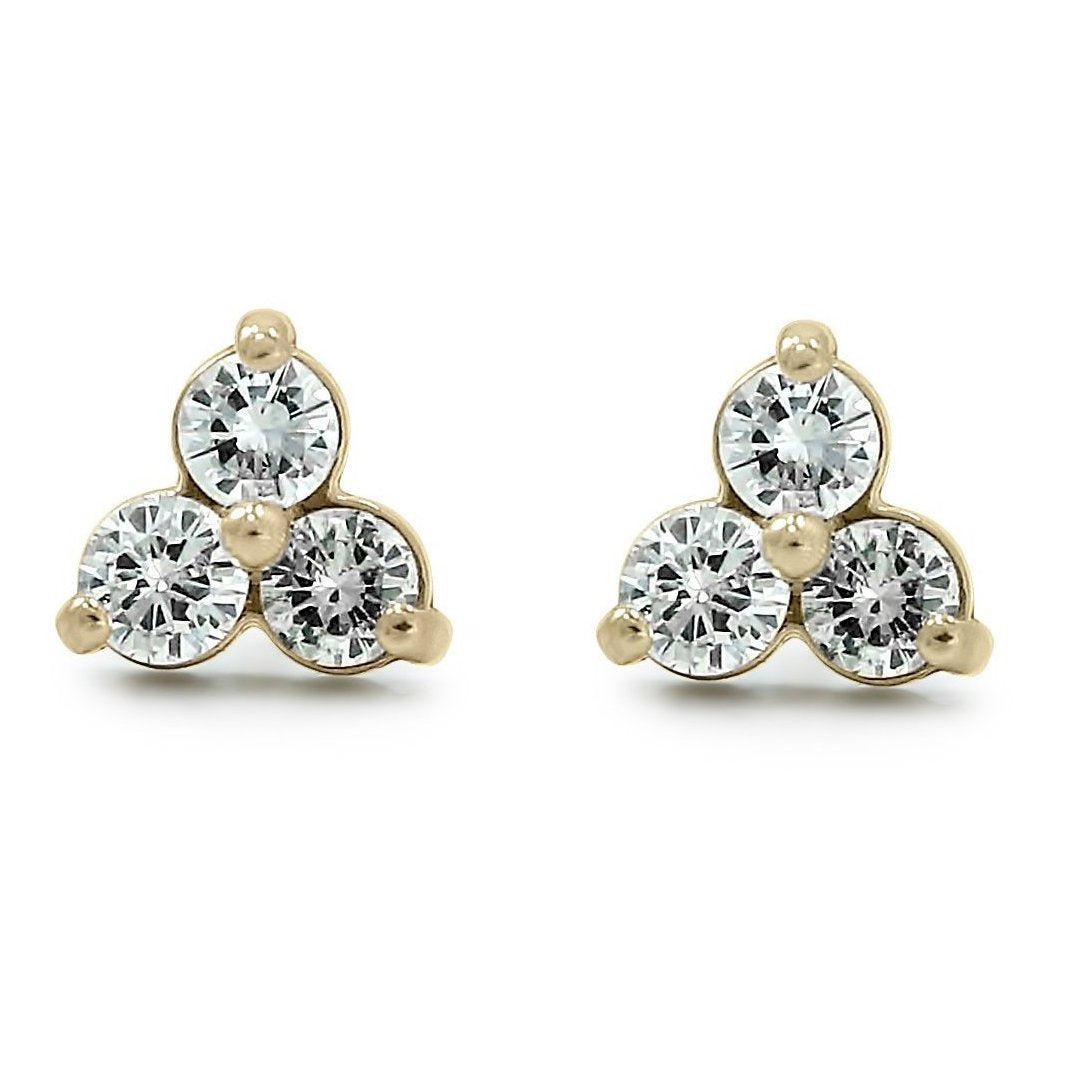 Julie Earrings | White Gold Round Classic Diamond Studs Screwback, ~2.00tcw / Heirloom Quality G-I/SI2