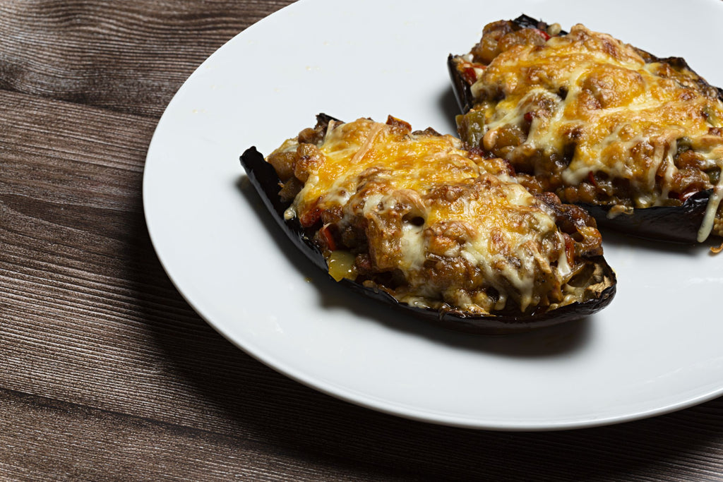 stuffed eggplant with manchego