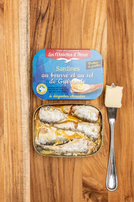 Les Mouettes d'Arvor Sardines with Butter and Guérande Salt