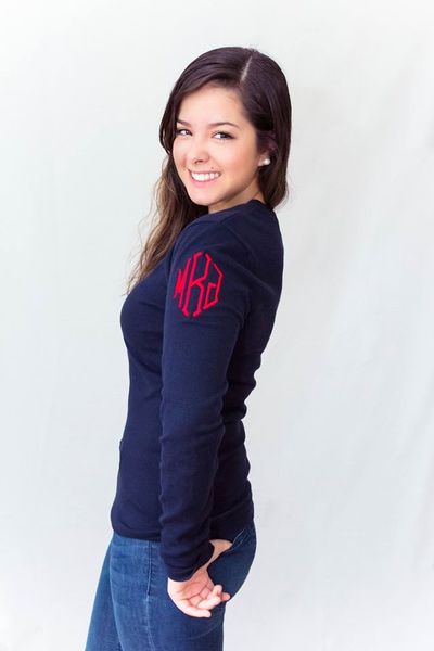 monogrammed sweater