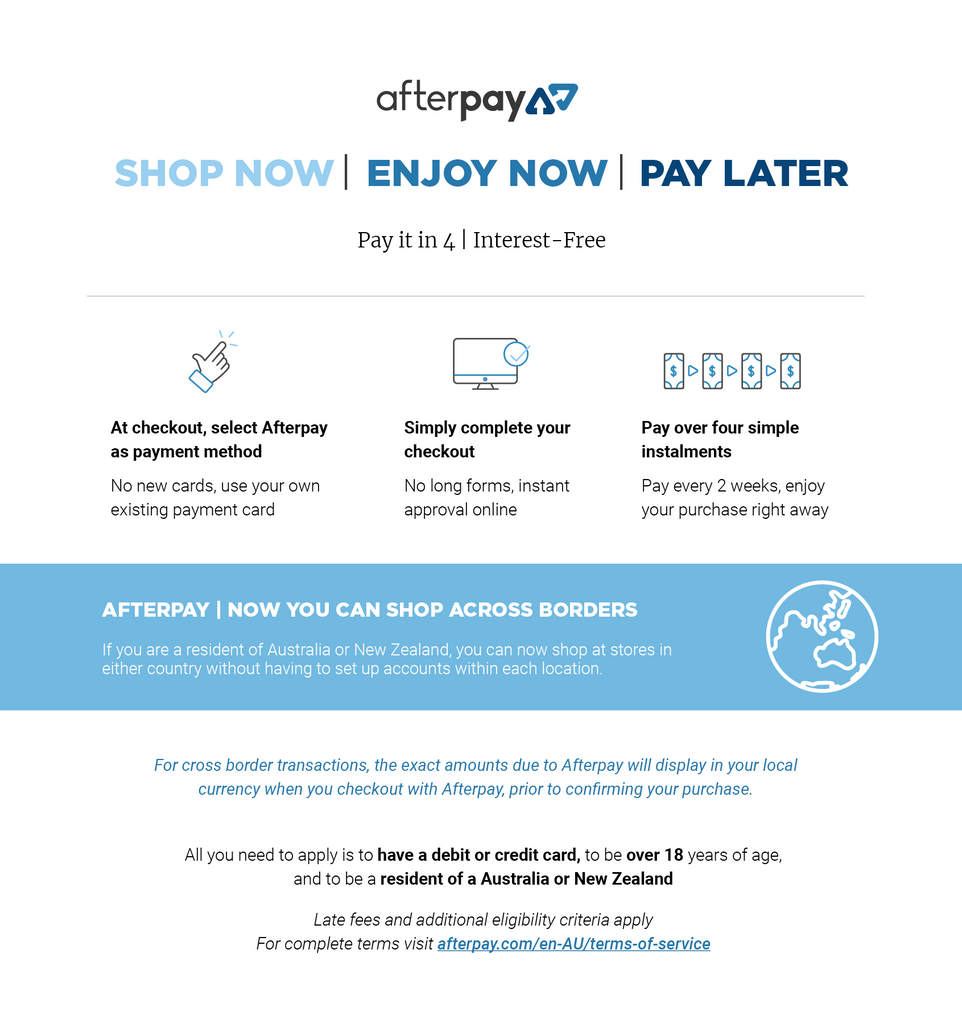 New Zealand Online Shopping Afterpay