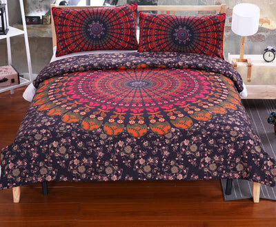 Beddingoutlet Boho Bedding Set Elephant Tree Black Printed Bohemia