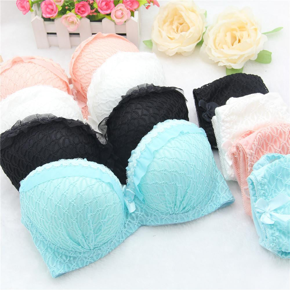 Sexy Underwear Women Bra Set Lingerie Set Luxurious Vintage Lace Embroidery  Push Up Bra And Panty Set