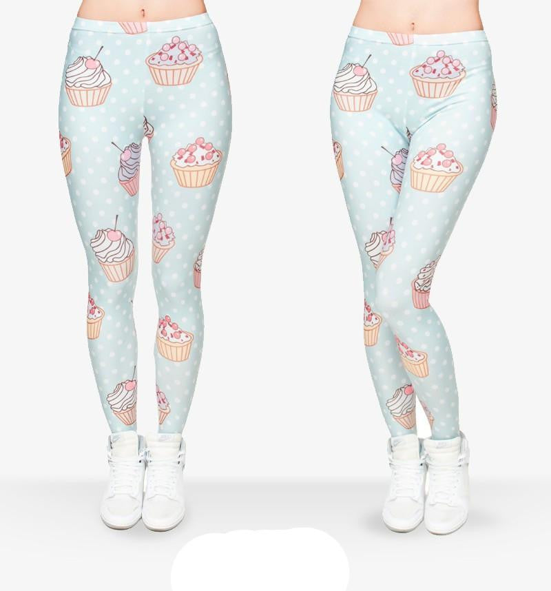 Zohra Fashion Fast Food Comix 3D Printing Punk Women's Ladies Legging