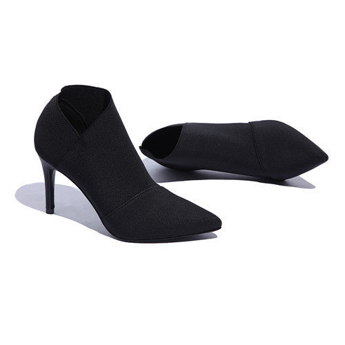 womens black stiletto ankle boots