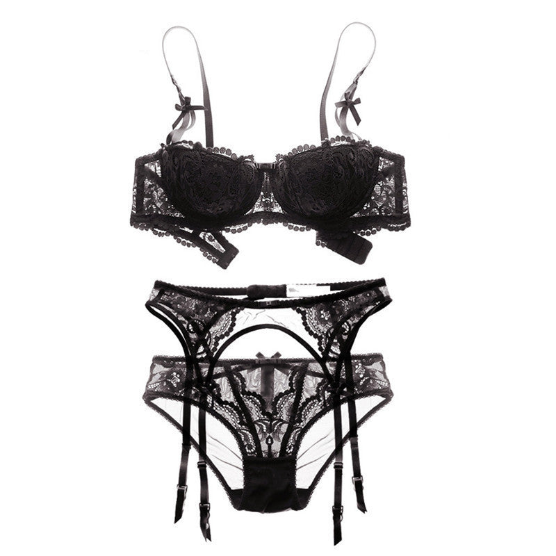 Lace women underwear set sexy push up women lingerie lace bra brief se