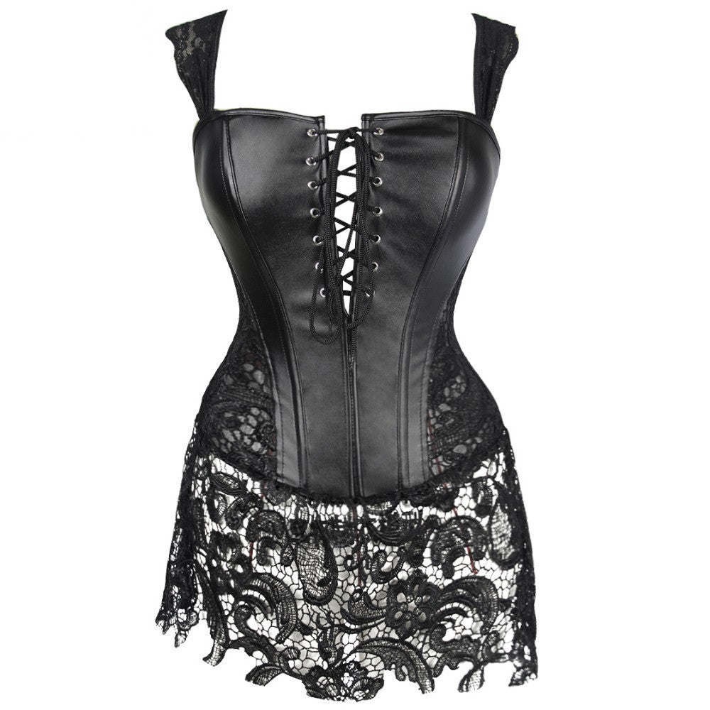 X New Steampunk Steel Boned Lace Up Back Sexy Body Bustier