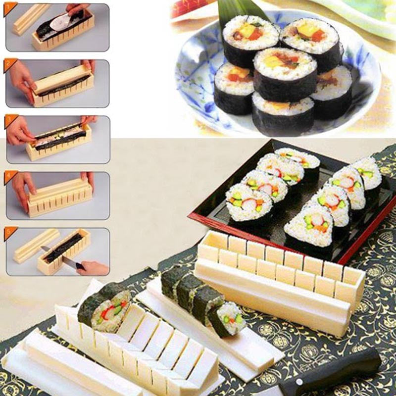 10PCs| DIY Sushi Making Kit Sushi Maker Set Sushi Rice Roller Tube Mold Tool