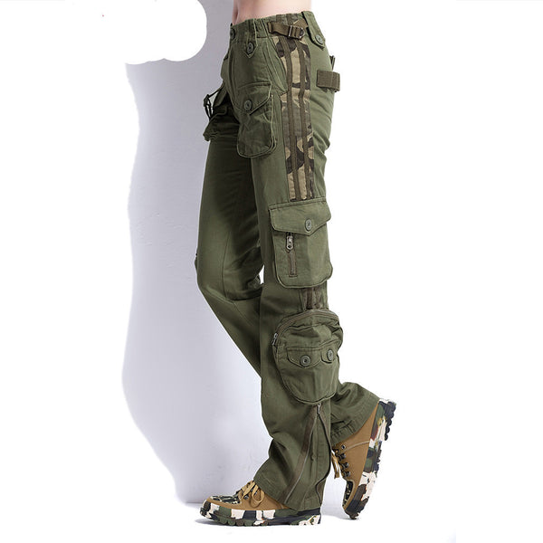 army green cargo joggers womens