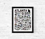 Atlanta Map Print Color