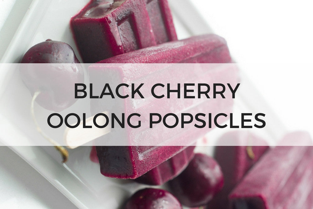 black cherry oolong popsicles