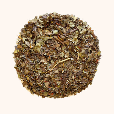 Champagne and Raspberries - Nelson's Tea loose leaf tea sample circle