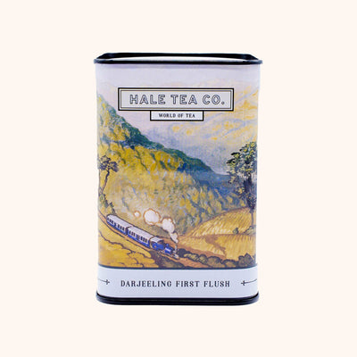 Darjeeling First Flush by Hale Tea Co illustrated tea tin