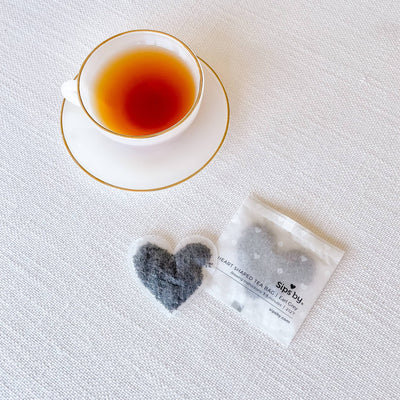 Earl Grey Heart-Shaped Tea Bags by Sips by Earl Grey brewed tea and tea bag