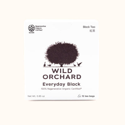 Everyday Black by Wild Orchard tea bag box