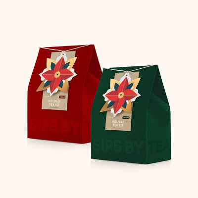 Holiday Tea Kit Red & Green Tea Boxes
