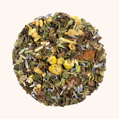 Zzzzz by Sips by Wellbeing loose leaf tea sample circle