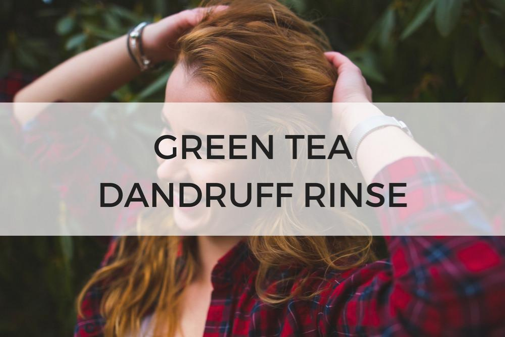 How to make a green tea dandruff hair rinse from Sips by