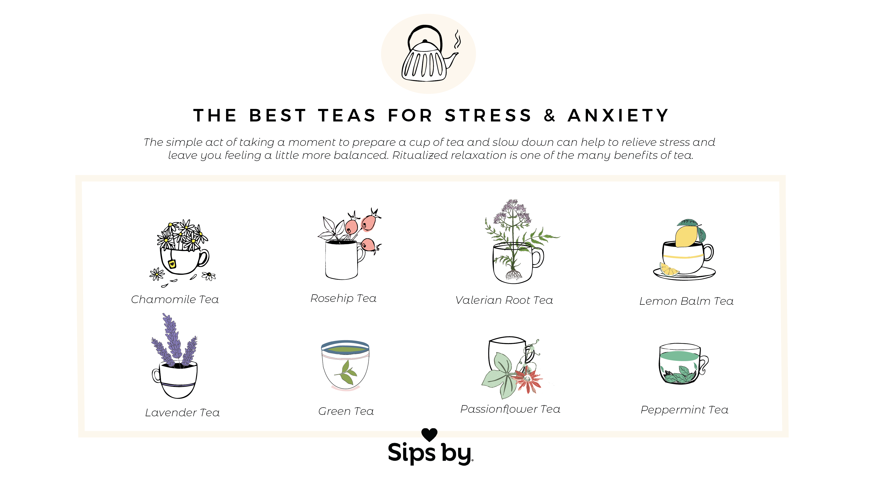 The Best Teas for Stress & Anxiety from Sips by