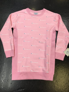 champion all over print hoodie pink