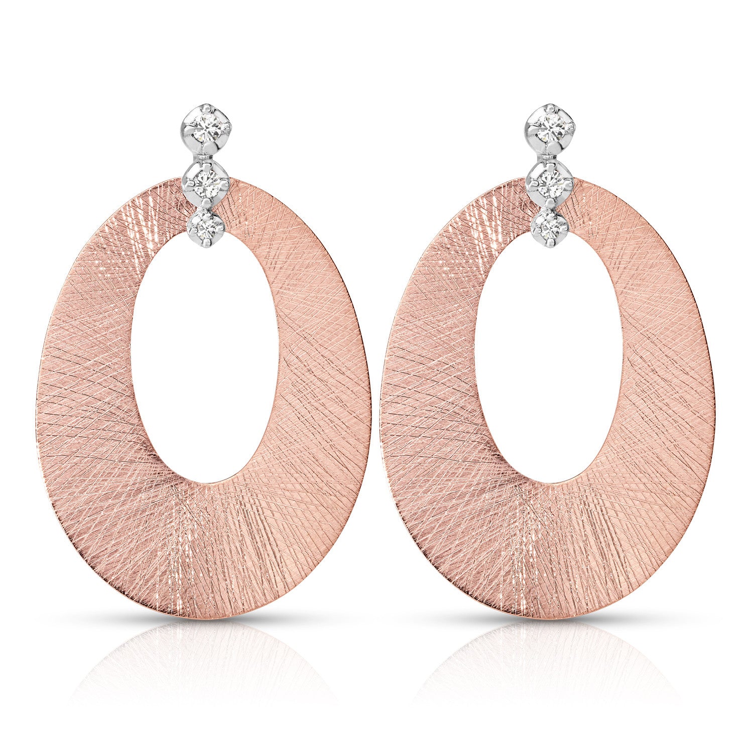 14K Rose Gold Couture Diamond Earrings