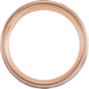 18K Rose Gold PVD Tungsten 8mm Band