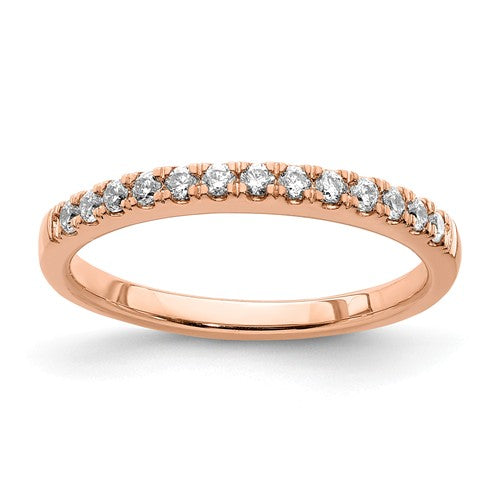 14k Rose Gold Diamond Wedding Band