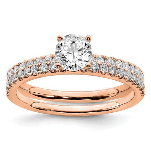 14K Rose Gold Lab Grown Diamond Engagement Ring