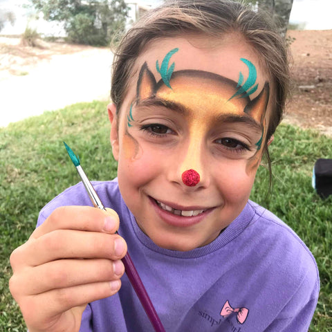 Rudolf Antlers Face Paint