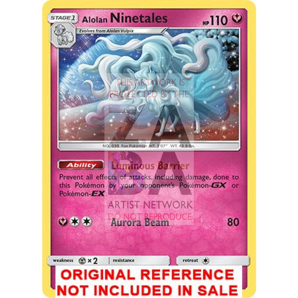 Alolan Ninetales 111 181 Team Up Extended Art Custom Pokemon Card Zabatv