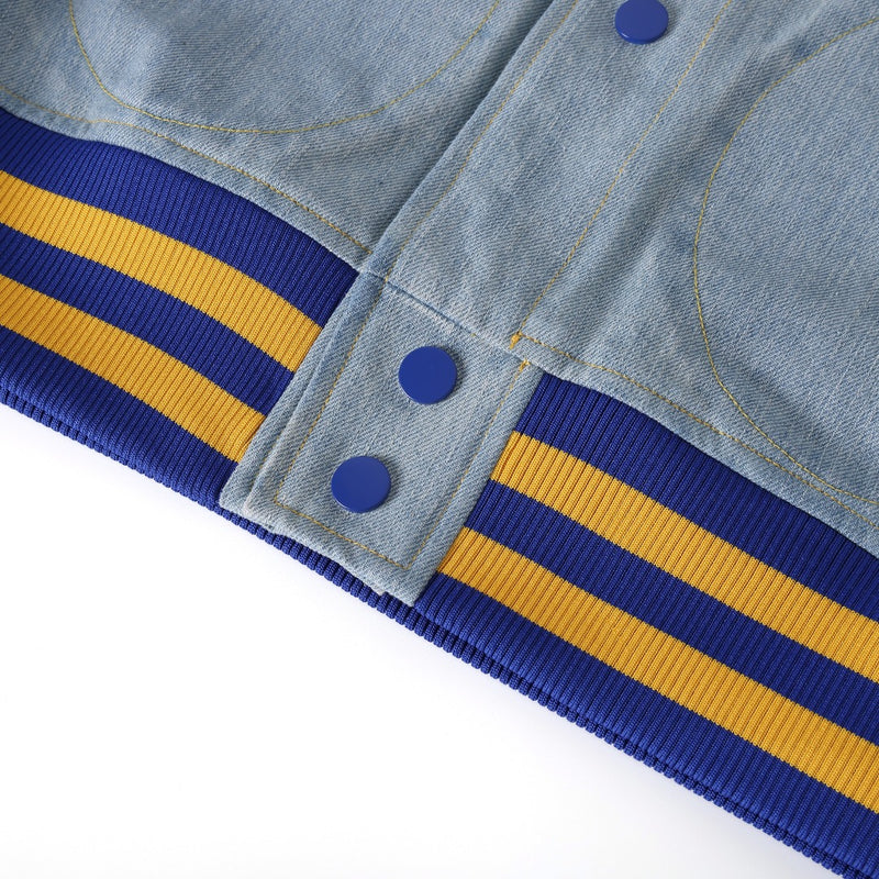 SGRho Denim Bomber Jacket Read Description – The King McNeal Collection