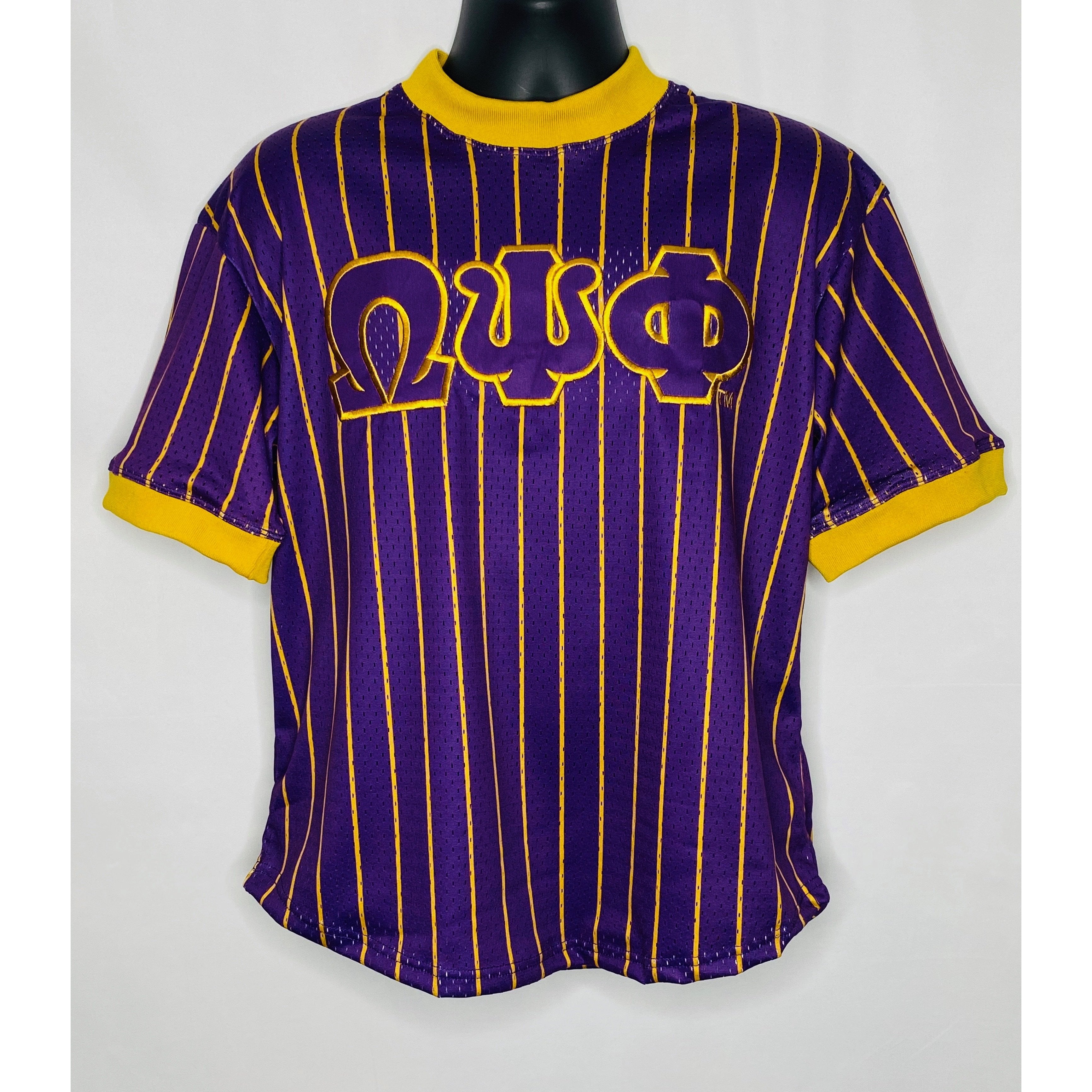 Omega Psi Phi Pinstripe Baseball Jersey 