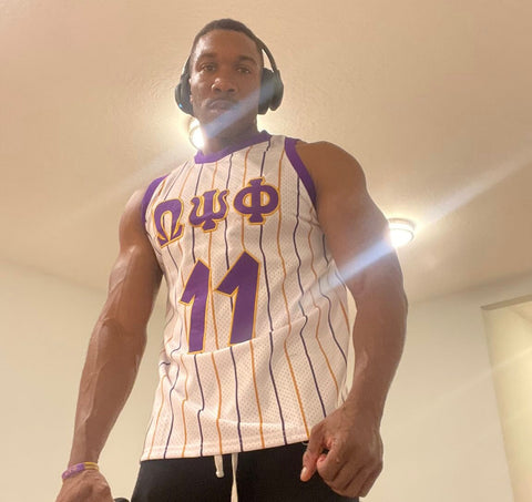 Omega PSI Phi Ques Basketball Jersey - La Retro Edition (Custom) L