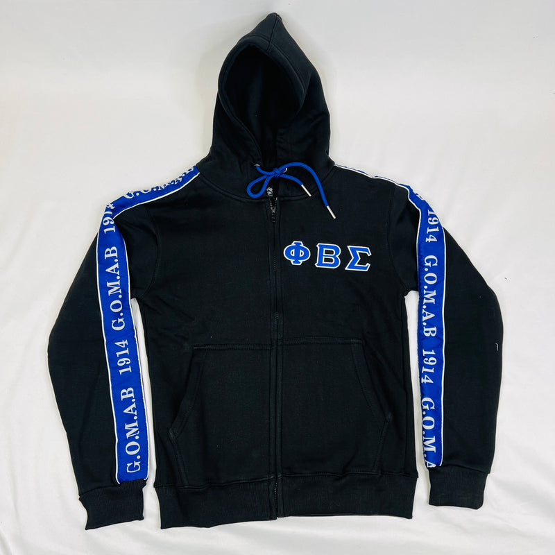 Black Phi Beta Sigma Tapered Sweatsuit Jacket – The King McNeal Collection